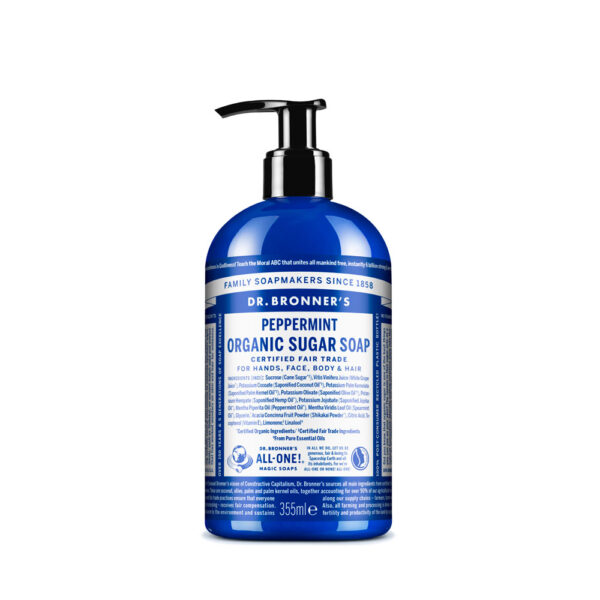 sugar soap peppermint dr bronner's