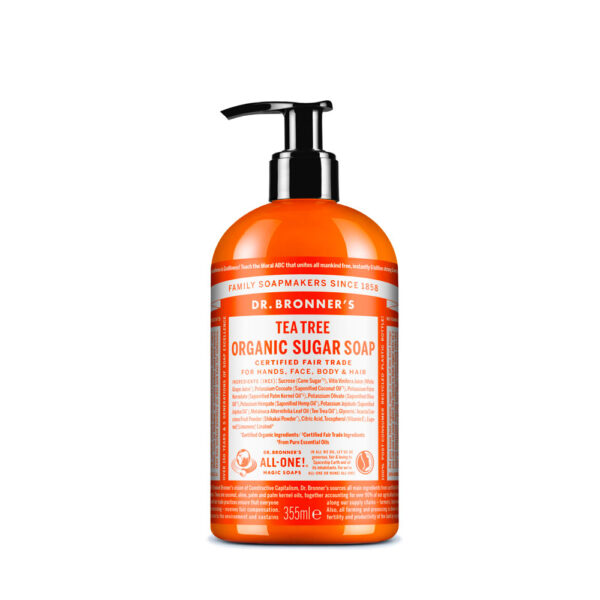 sugar soap tea tree dr bronner's