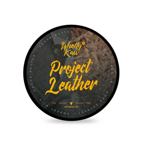 project leather shaving soap
